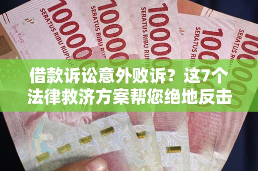 武汉借款诉讼意外败诉？这7个法律救济方案帮您绝地反击！