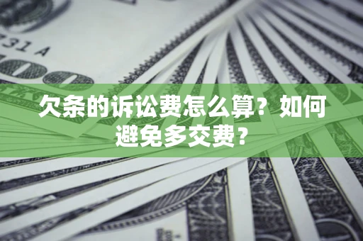 武汉欠条的诉讼费怎么算？如何避免多交费？